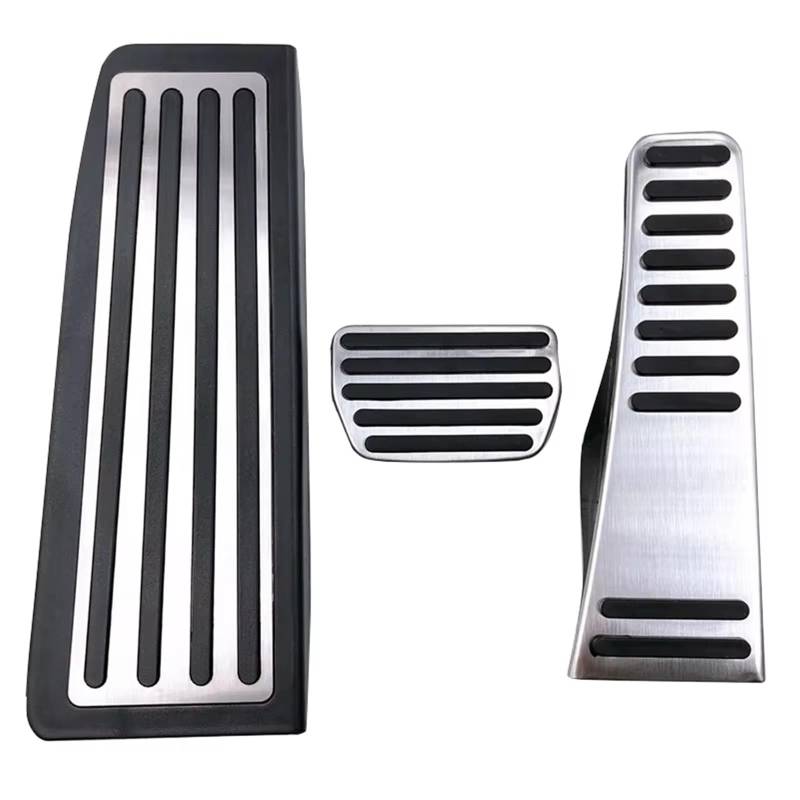 Pedalkappen Bremse Edelstahl Auto Gaspedal Kraftstoff Bremse Fußstütze Pedale Abdeckung Für Volvo Für XC60 Für XC90 Für S90 Für V90 2015-2024 Bremse Fußstütze(XC60 2018-2024 3piece) von Qjahxkf