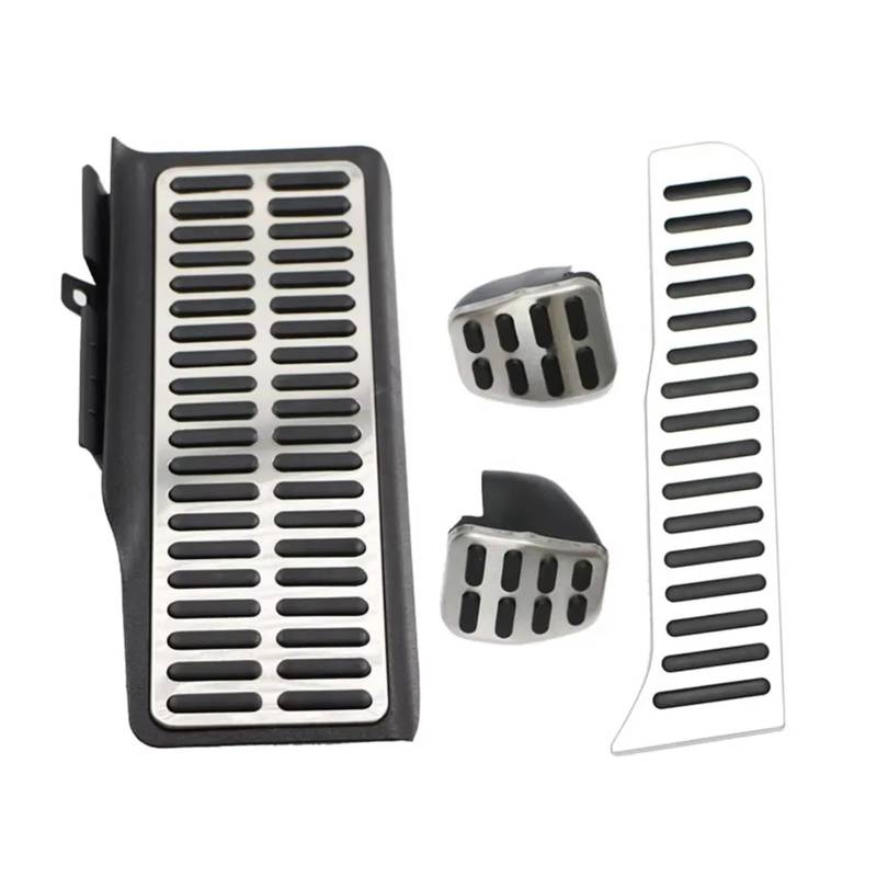 Pedalkappen Bremse Edelstahl Auto Kraftstoff Gas Pedal Pads Fuß Rest Pedale Abdeckung für Vw Bremse Fußstütze(4piece MT) von Qjahxkf