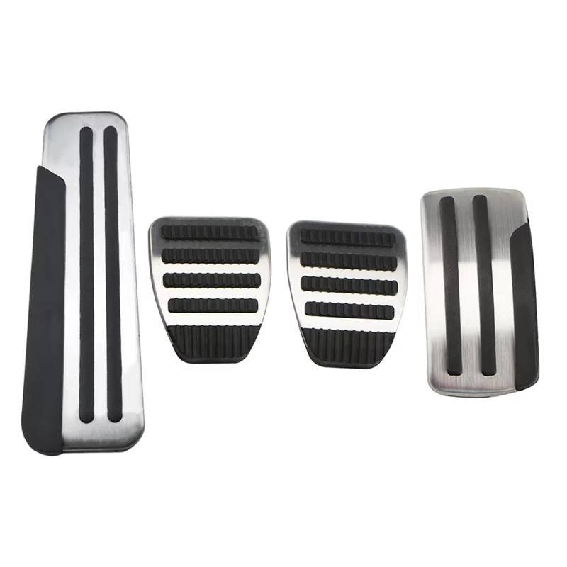 Pedalkappen Bremse Edelstahl Kraftstoff Bremse Fußstütze Pedal Abdeckung MT at Für Nissan X-Trail Xtrail T31 Für Rogue Qashqai J10 Teana Für Altima Bremse Fußstütze(MT with Rest Pedal) von Qjahxkf