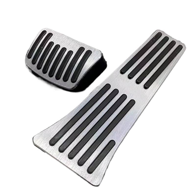 Pedalkappen Bremse Für Kia für Carnival für Sedona KA4 2020 2021 2022 Auto Fußstütze Pedal Kraftstoff Beschleuniger Bremspedal Abdeckung Bremse Fußstütze(2piece Silver) von Qjahxkf