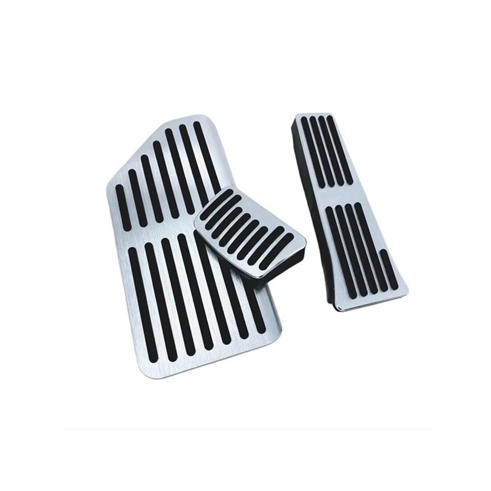 Pedalkappen Bremse Für Kia für Carnival für Sedona KA4 2020 2021 2022 Auto Fußstütze Pedal Kraftstoff Beschleuniger Bremspedal Abdeckung Bremse Fußstütze(3piece Silver) von Qjahxkf