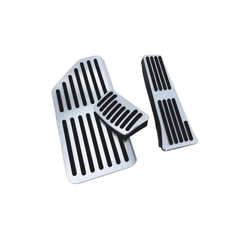 Pedalkappen Bremse Für Kia für Carnival für Sedona KA4 2020 2021 2022 Auto Fußstütze Pedal Kraftstoff Beschleuniger Bremspedal Abdeckung Bremse Fußstütze(3piece Silver) von Qjahxkf