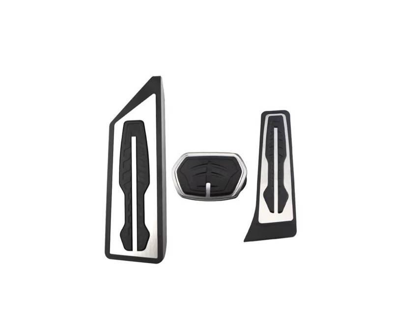 Pedalkappen Bremse Gas Bremse Fußstütze Abdeckung LHD Edelstahl Auto Pedal Für X1 F48 2 Serie F44 Bremse Fußpedal Bremse Fußstütze(at with Rest Pedal) von Qjahxkf