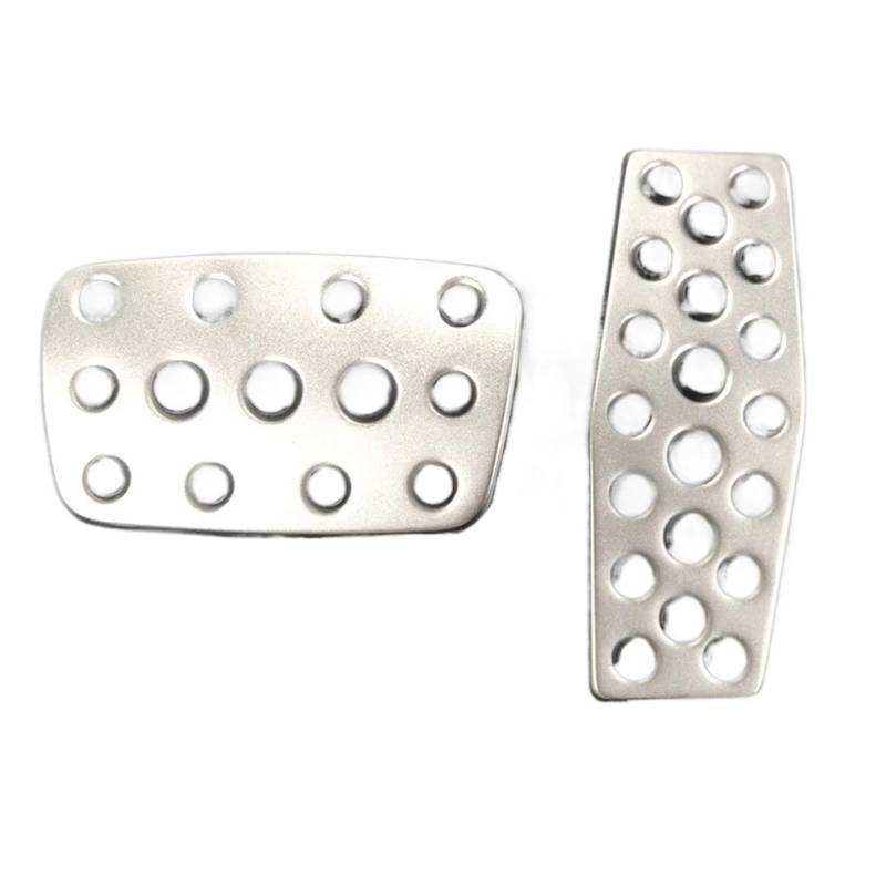 Pedalkappen Bremse Gas Bremspedal Fall Für GMC Terrain 2018 2019 2020 2021 Fuß Pedal Pad Abdeckungen Bremspedal Abdeckungen Bremse Fußstütze(Aluminium NO Clip at) von Qjahxkf
