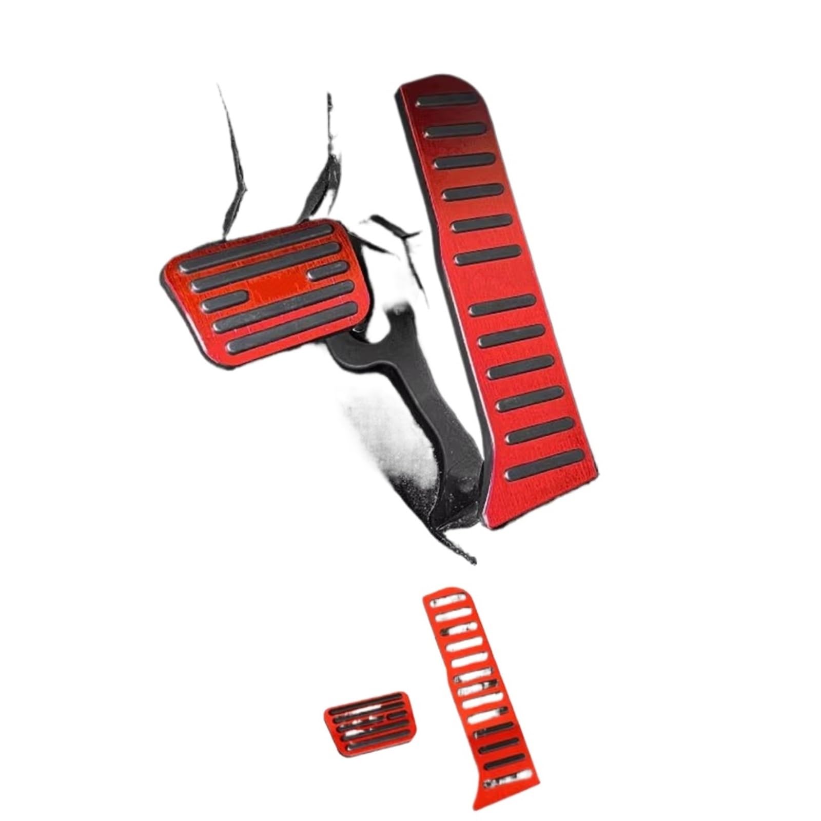 Pedalkappen Bremse Pedal Abdeckung Zubehör Für BYD Dichtung Alumium Legierung Auto Fuß Pedale Pads Anti-Slip Kraftstoff Bremse Beschleunigen Bremse Fußstütze(Red) von Qjahxkf