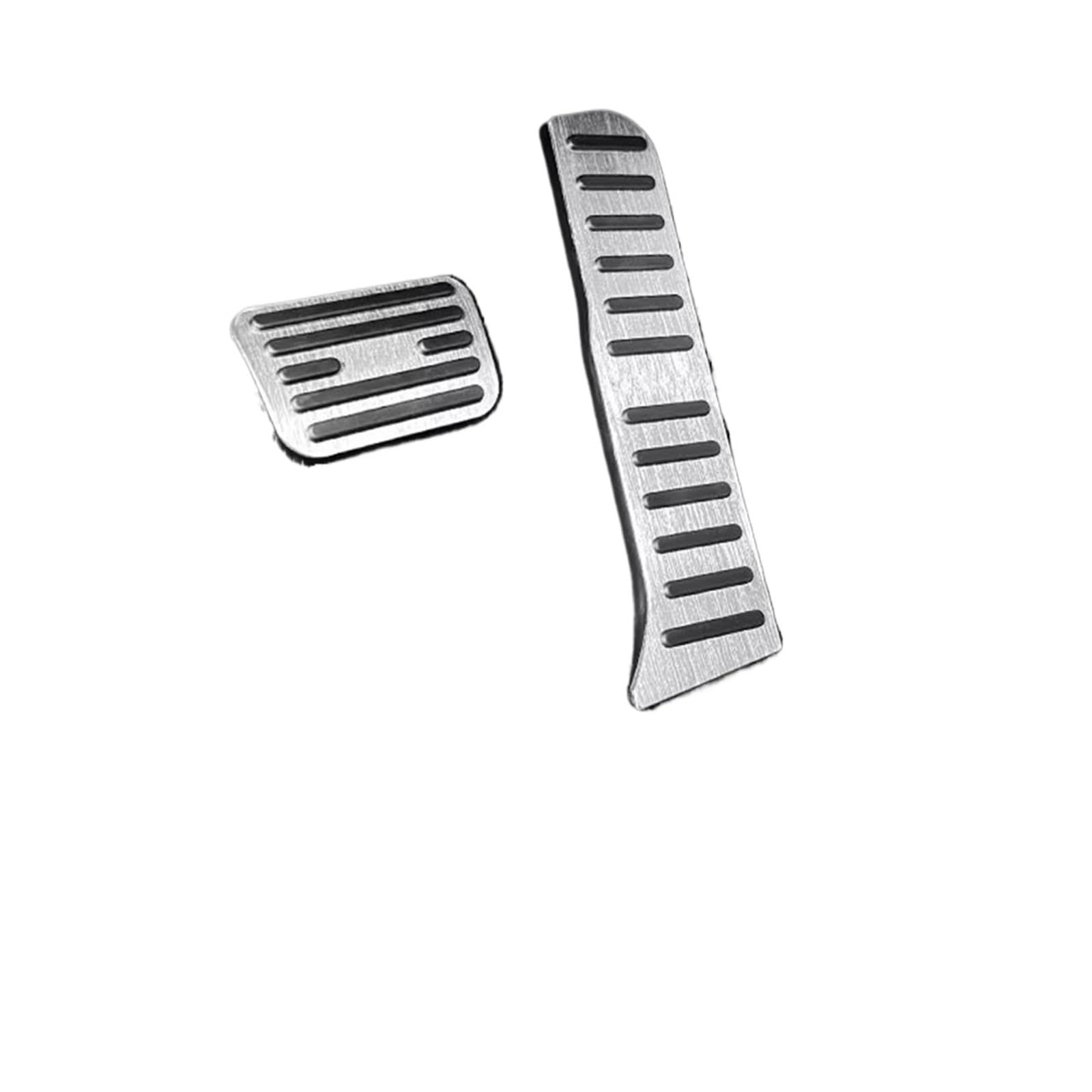Pedalkappen Bremse Pedal Abdeckung Zubehör Für BYD Dichtung Alumium Legierung Auto Fuß Pedale Pads Anti-Slip Kraftstoff Bremse Beschleunigen Bremse Fußstütze(Silvery) von Qjahxkf