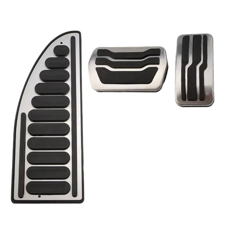 Pedalkappen Bremse Stahl Auto Gaspedale Bremspedal Kupplungspedal Abdeckung Für Ford Für Focus 2 3 4 MK2 MK3 MK4 2007-2018 Bremse Fußstütze(at with Rest Pedal) von Qjahxkf