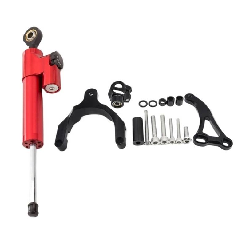 Motorrad Lenkungsdämpfer FÜR GSXS 750 FÜR GSX-S 750 FÜR GSX S750 FÜR GSXS750 2017-2023 CNC Carbon Lenkungsdämpfer Halterung Unterstützung Stabilisator Lenkungsdämpfer von QmeNa