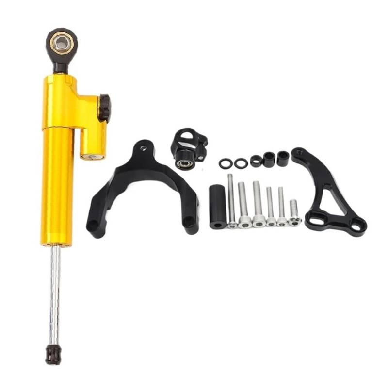 Motorrad Lenkungsdämpfer FÜR GSXS 750 FÜR GSX-S 750 FÜR GSX S750 FÜR GSXS750 2017-2023 CNC Carbon Lenkungsdämpfer Halterung Unterstützung Stabilisator Lenkungsdämpfer von QmeNa