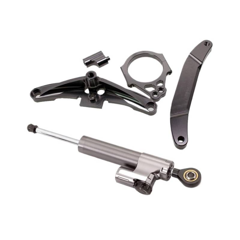 Motorrad Lenkungsdämpfer Für FZ1 FZ1N Für FAZER 2006-2015 2007 2008 Fiber Carbon Lenkungsdämpfer Stabilisator Linear Montage Unterstützung Halterung Kit von QmeNa