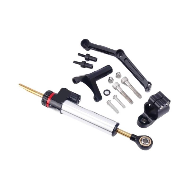 Motorrad Lenkungsdämpfer Für Monster 797 2017-2021 CNC Fiber Carbon Lenkungsdämpfer Stabilisator Halterung Montage Kit Motorrad Richtungsdämpfung Puffer von QmeNa