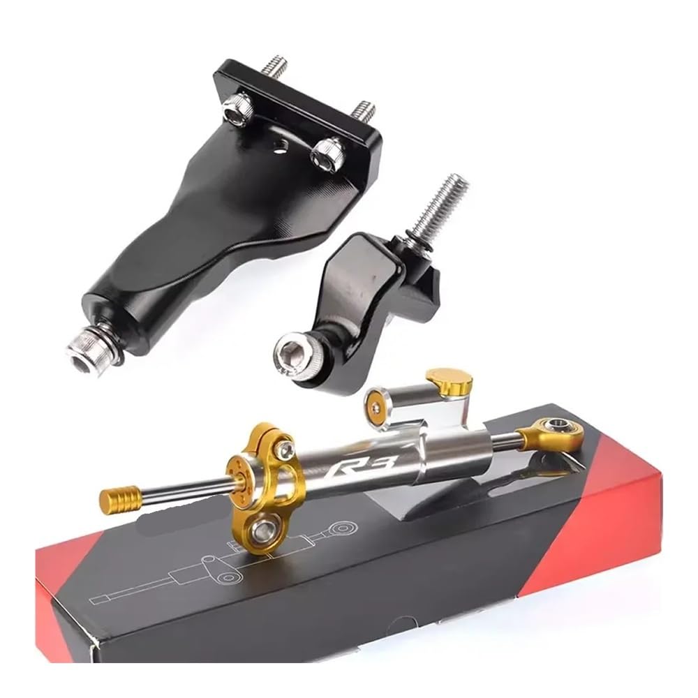 Motorrad Lenkungsdämpfer Motorrad-Front-End-Lenkungsdämpfer-Basisstabilisator-Lenkungsstoß-Montagehalterungs-Unterstützungskit Für R25 R3 2021-2024 Motorrad Lenkungsdämpfer Motorrad-Front-End-Lenkungsdämpfer-Basisstabilisator-Lenkungsstoß-Montagehalterungs-Unterstützungskit Für R25 R3 2021-2024 von QmeNa