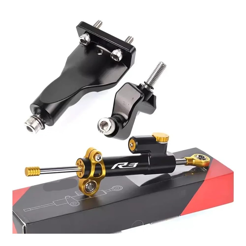 Motorrad Lenkungsdämpfer Motorrad-Front-End-Lenkungsdämpfer-Basisstabilisator-Lenkungsstoß-Montagehalterungs-Unterstützungskit Für R25 R3 2021-2024 Motorrad Lenkungsdämpfer Motorrad-Front-End-Lenkungsdämpfer-Basisstabilisator-Lenkungsstoß-Montagehalterungs-Unterstützungskit Für R25 R3 2021-2024 von QmeNa