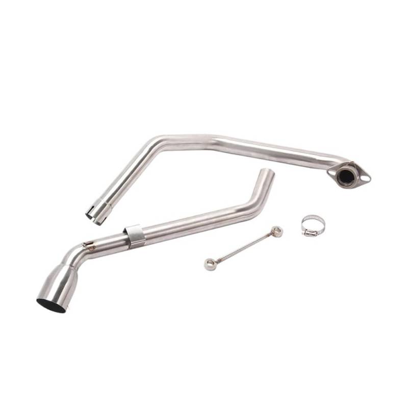 Motorrad Schalldämpfer Slip On Für FZS150 FZS 150 Motorrad Auspuff Verbindung Mitte Vorne Link Rohr Escape Moto Schalldämpfer Ändern 51 MM Fahrrad Schlauch von QmeNa