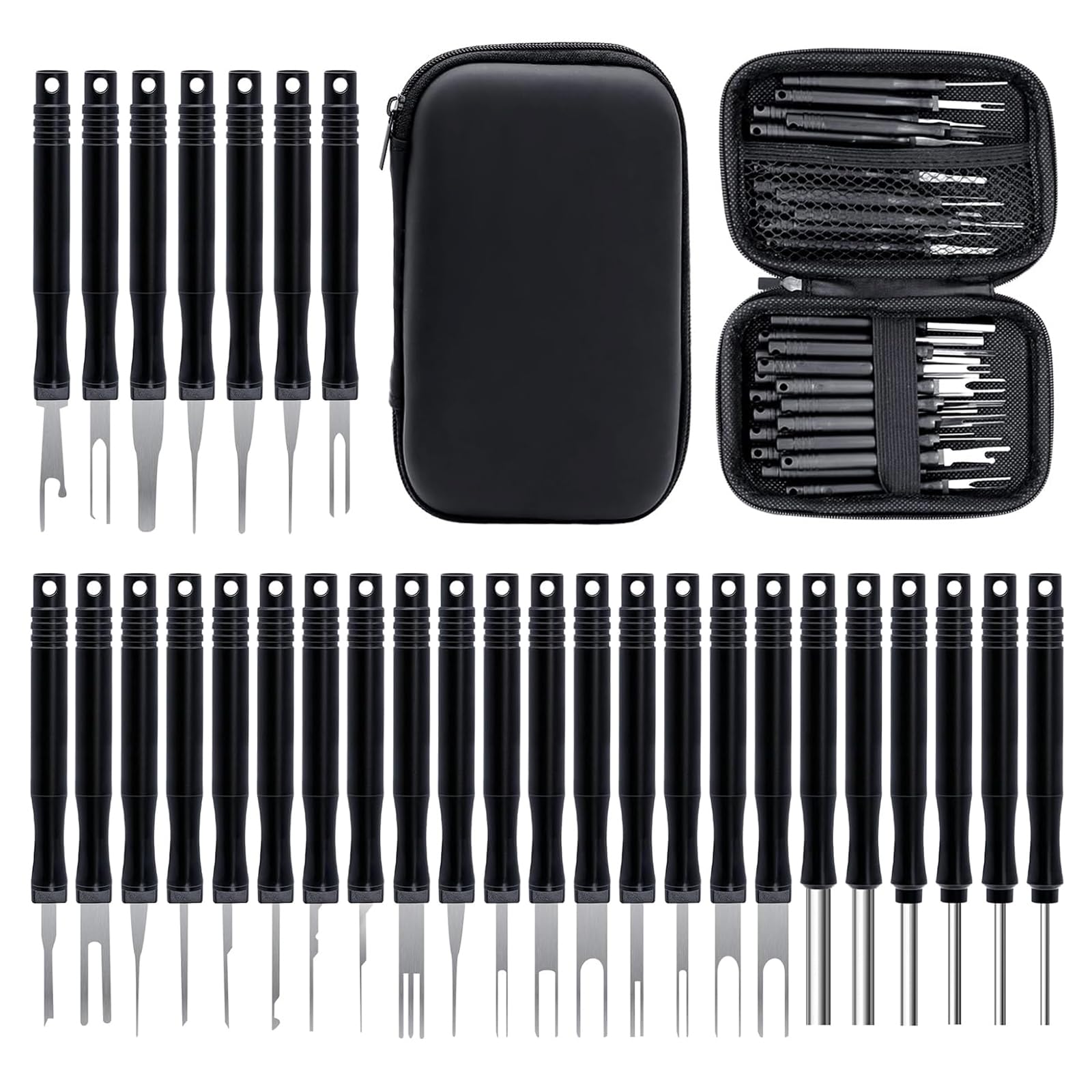Qobobo 30 STK Terminal Entfernung Auspinwerkzeug KFZ Entriegelungswerkzeug Set, terminal Removal Tool kit Auto Kabel Stecker Ausbau Werkzeug Pin Auszieher Reparatur für Meisten Anschlussklemmen Qobobo 30 STK Terminal Entfernung Auspinwerkzeug KFZ Entriegelungswerkzeug Set, terminal Removal Tool kit Auto Kabel Stecker Ausbau Werkzeug Pin Auszieher Reparatur für Meisten Anschlussklemmen von Qobobo