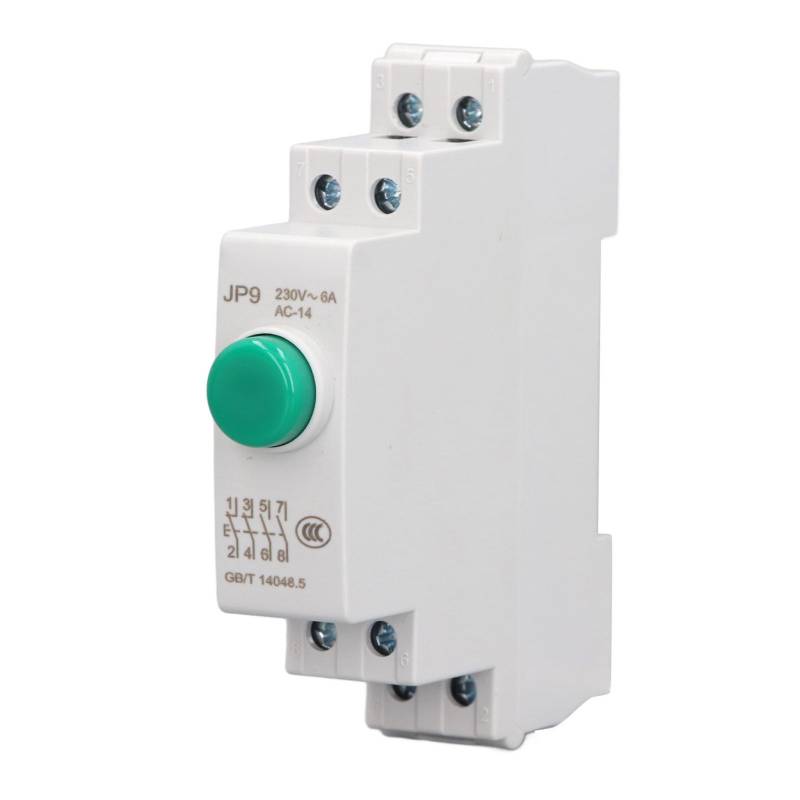 DIN Rail Push Button AC230V 2NO 2NC Schalter für Magnetschütz Elektrische Leitungssteuerung [Platzsparendes Design für verschiedene Szenarien] (Grün) von Qotolite