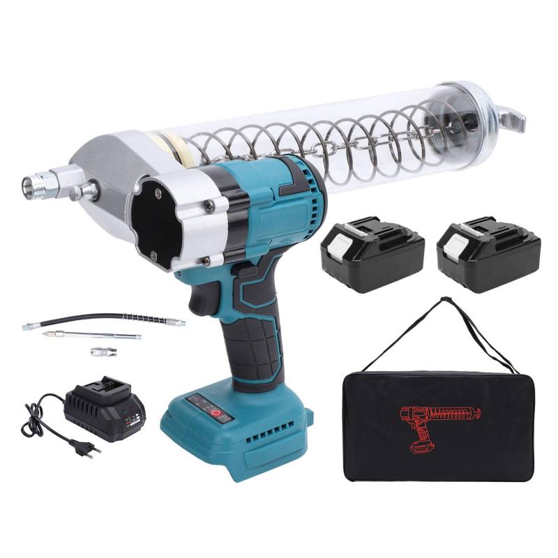 Qotolith 12000 psi Lithium -Batterie -Fettpistole, automatische Abgabe, LED -Licht, für schwere Maschinenwartung, Bagger, tragbare, hohe Leistung von Qotolite