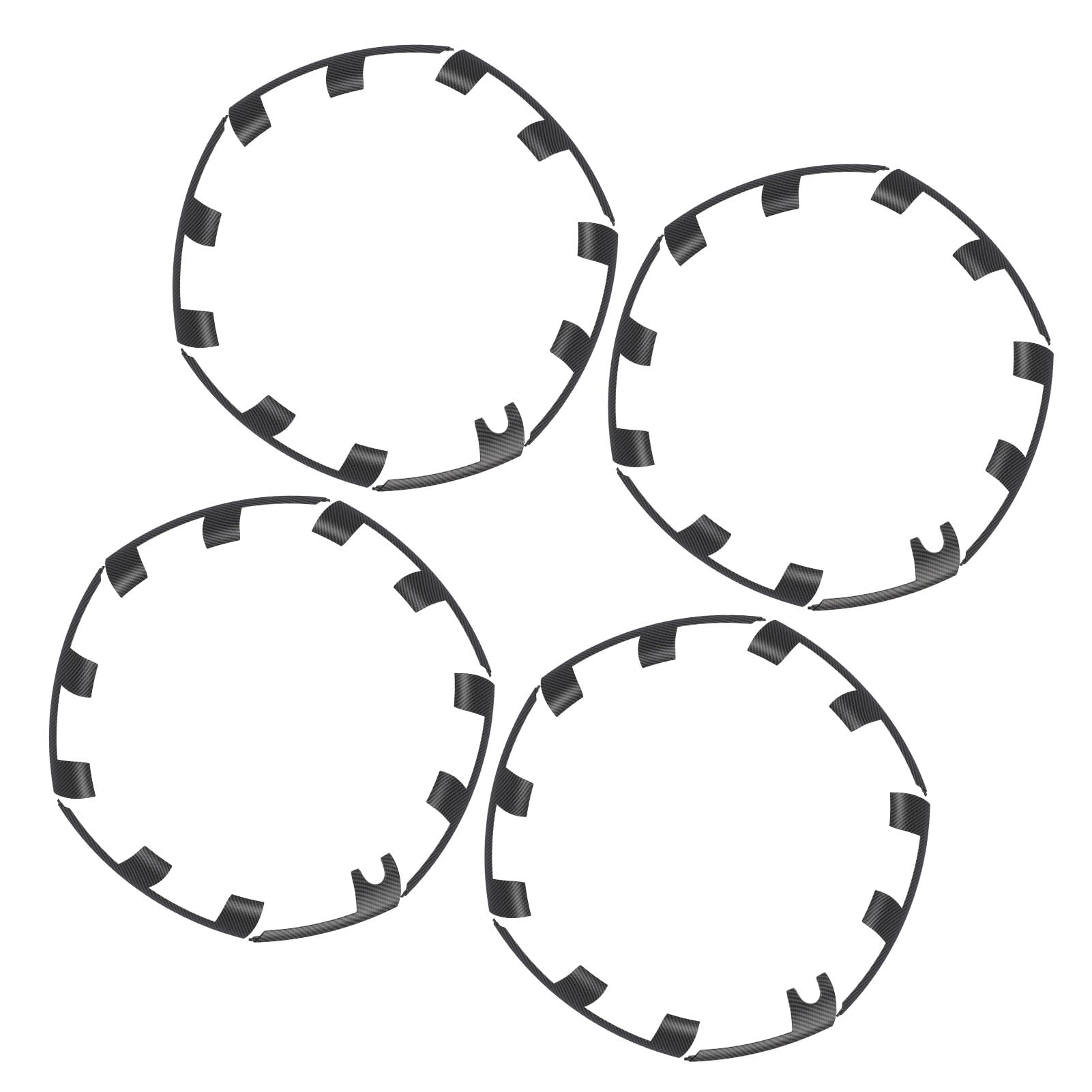 21 Zoll Rad Rim Protector Hubcap Patch Fitment, Lösung von Kratz- und Verschleißproblemen für die Leistung 2021-2023 Fahrzeuge (Kohlenstoffmuster matt schwarz) von Qqmora