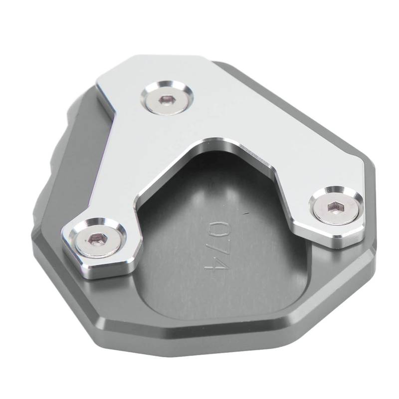 Aluminiumlegierungs -Motorrad -Kickstand -Vergrößerung, Seitenständer -Extensionsplatte für CB500X 2019+, Langlebiges Motorradzubehör (Grau) von Qqmora