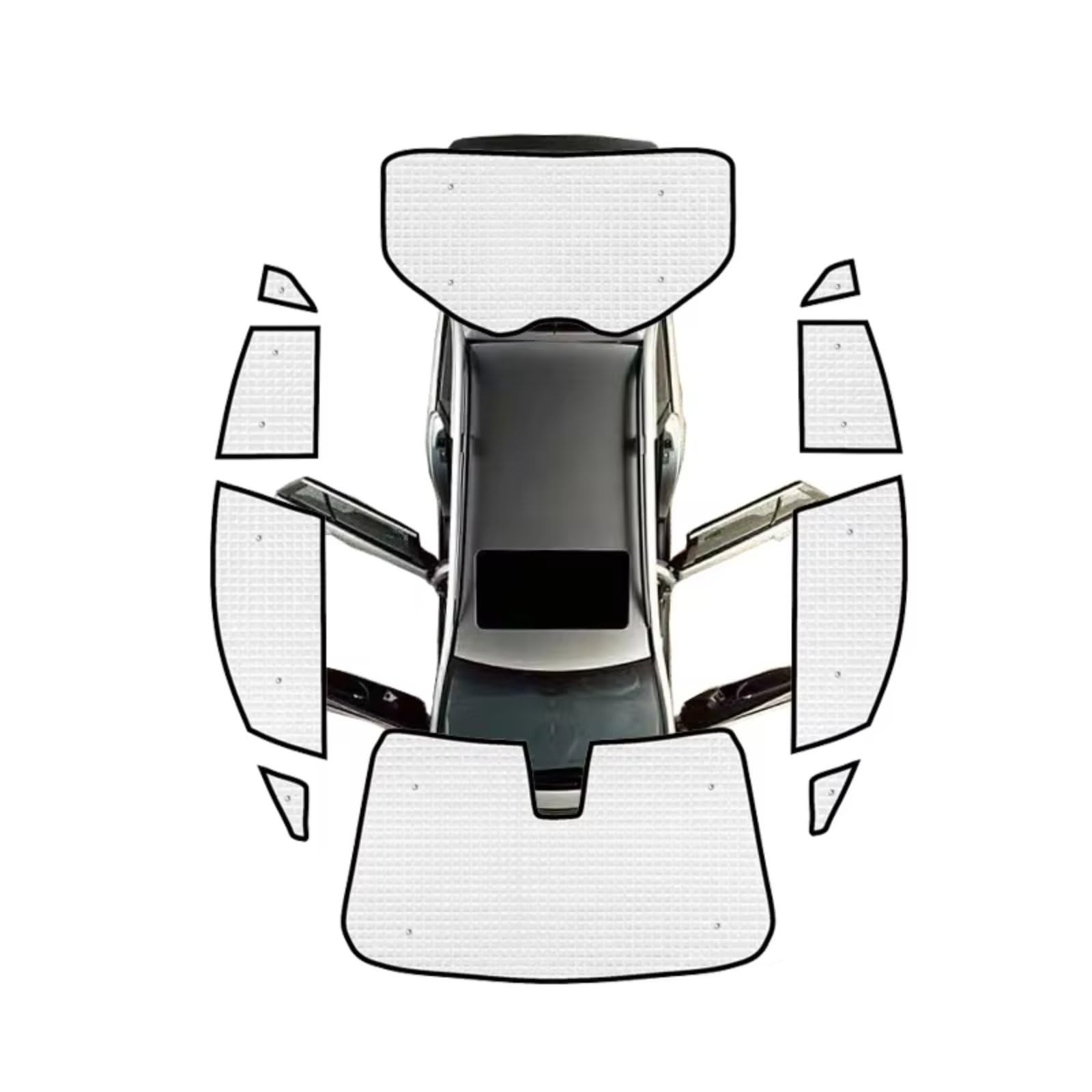 Frontscheibenabdeckung Für Benz A-Klasse W169 2005~2012 Auto-Windschutzscheibe, Anti-UV-Sonnenschutz, Schattenvisier, Auto-Seitenfenster-Sonnenblenden Sonnenschutz Auto(All Sunshades) von Qsnfda