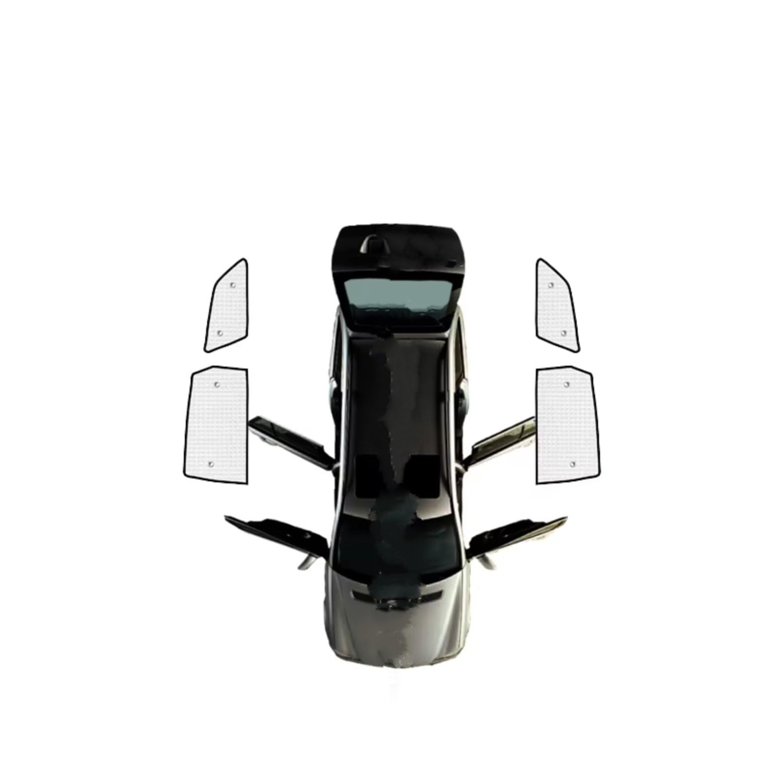 Frontscheibenabdeckung Für Dodge Für Journey JC 2009~2020 Auto Sonnenschutz Windschutzscheiben Seitenfenster Visier Volle Abdeckungen Sonnenschirme Sonnenschutz Auto(Rear Windows) von Qsnfda
