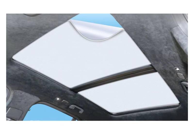 Frontscheibenabdeckung Für JETOUR T2 Elektrostatische Adsorption Schiebedach Sonnenschirm Dachfenster Rollo Schattierung Aufkleber Auto Dach Sonnenschirm Sonnenschutz Auto(2 x Beige) von Qsnfda