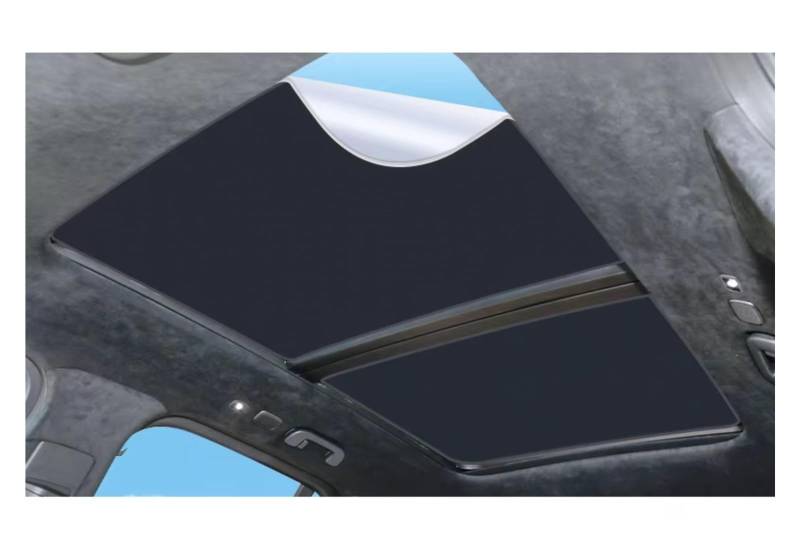 Frontscheibenabdeckung Für JETOUR T2 Elektrostatische Adsorption Schiebedach Sonnenschirm Dachfenster Rollo Schattierung Aufkleber Auto Dach Sonnenschirm Sonnenschutz Auto(2 x Black) von Qsnfda