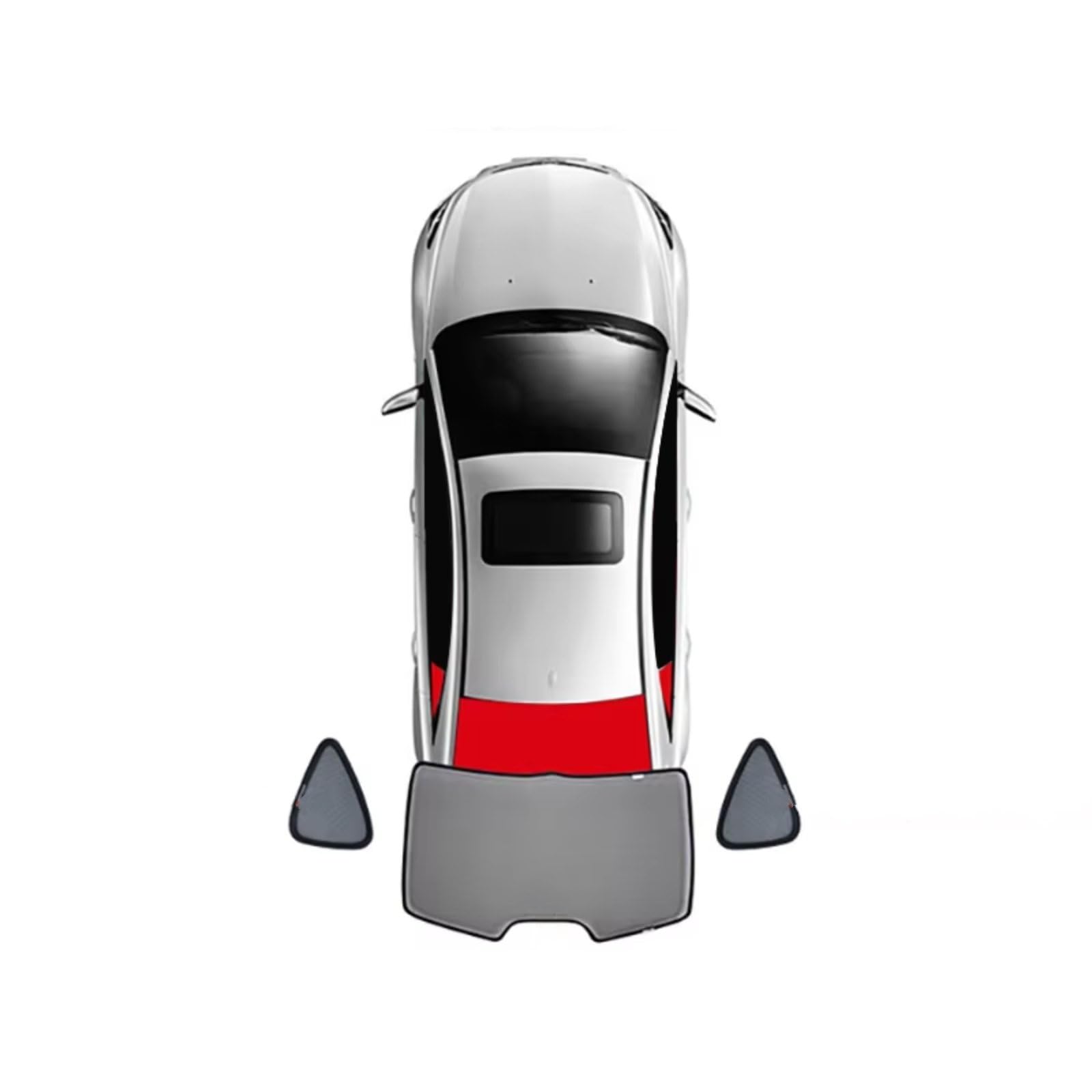 Frontscheibenabdeckung Für VW Für Tiguan Für ALLSPACE 2016-2024 Magnetischer Autosonnenschutz Frontscheibenvorhang Sonnenschutzvisier Die Rückseite Fensters Sonnenschutz Auto(3 x Train Back) von Qsnfda