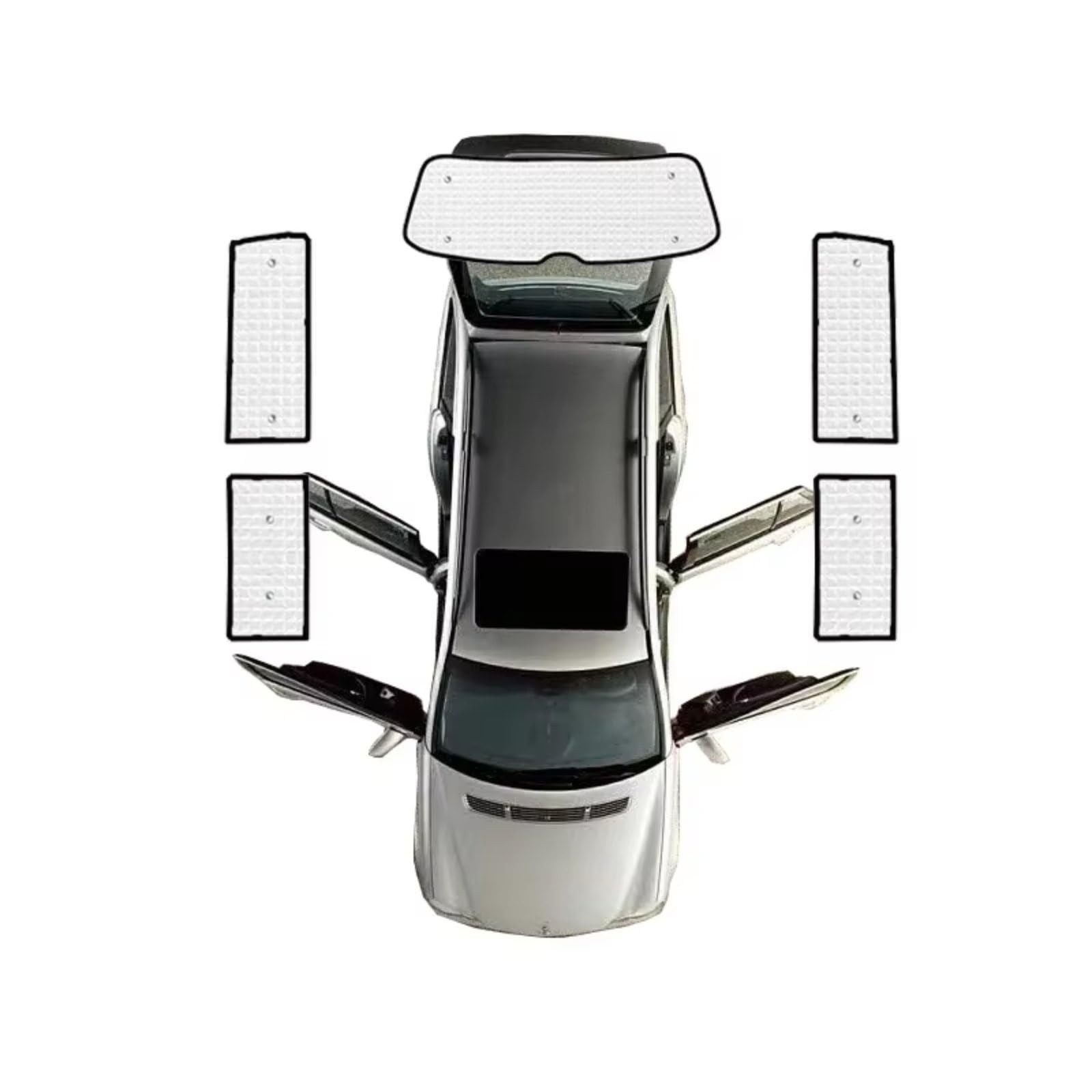 Frontscheibenabdeckung Für VW Für Transporter T5 2003~2015 Für Caravelle Für Multivan Auto-Vollfenster-Sonnenschutz Sonnenschutz Anti-UV-Visier Sonnenschutz Auto(Rear sunshades) von Qsnfda
