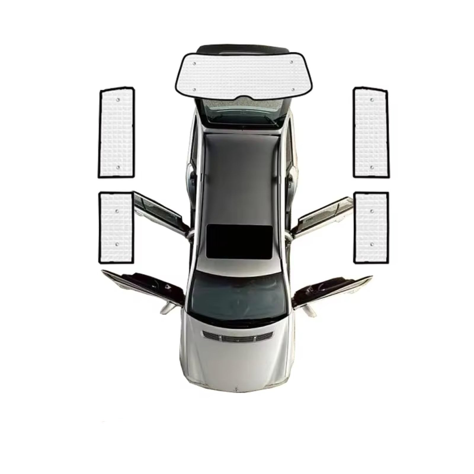 Frontscheibenabdeckung Für VW Für Transporter T5 Für Caravelle Für Multivan Doubleback Für SWB Autovisier Vollständige Abdeckungen Sonnenschirme Sonnenschutz Auto(Rear sunshades) von Qsnfda