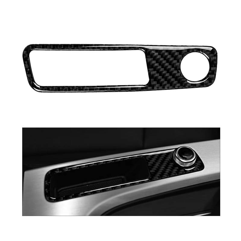 Innenzubehör Für A4 B9 2017 2018 2019 2020 Carbon Fiber Center Konsole Lautstärke Einstellung Panel Abdeckung Trim Zubehör Innenraum(Links) von Qsnfda
