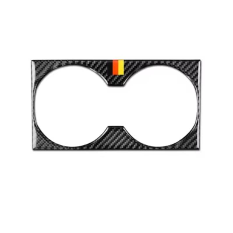 Innenzubehör Für Benz Für GLS 16-18 Für GLE 15-17 GL 2013-2015 ML Carbon Faser Auto innen Tasse Halter Abdeckung Trim Aufkleber Zubehör Innenraum(C-carbon with strips) von Qsnfda