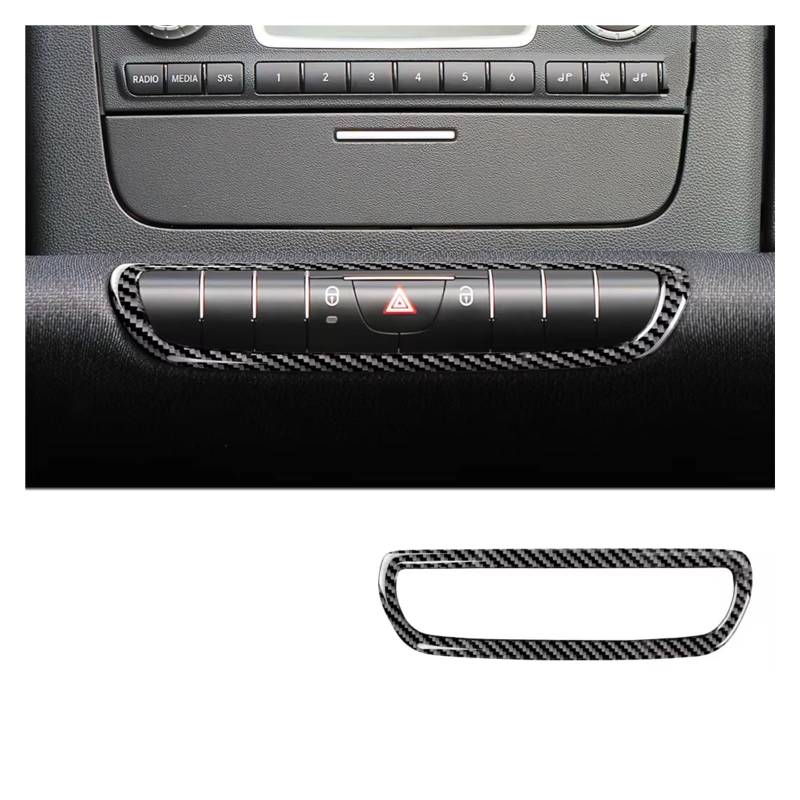 Innenzubehör Für Benz für Smart 451 für Fortwo 2011-2015 Car Center Console Panel Aufkleber Weiche Carbon Faser Zubehör Innenraum(Black D) von Qsnfda