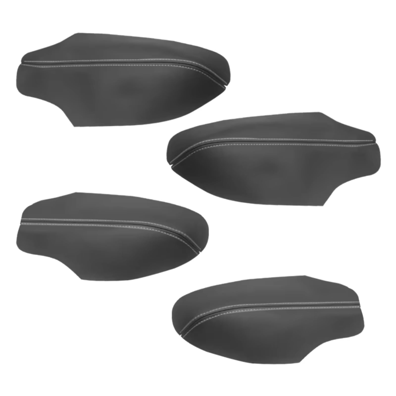 Innenzubehör Für Civic 11th Gen 2021 2022 Auto Mikrofaser Leder Innen Tür Griff Armlehne Panels Abdeckung Schutz Trim Zubehör Innenraum(Armrest Black-gray) von Qsnfda