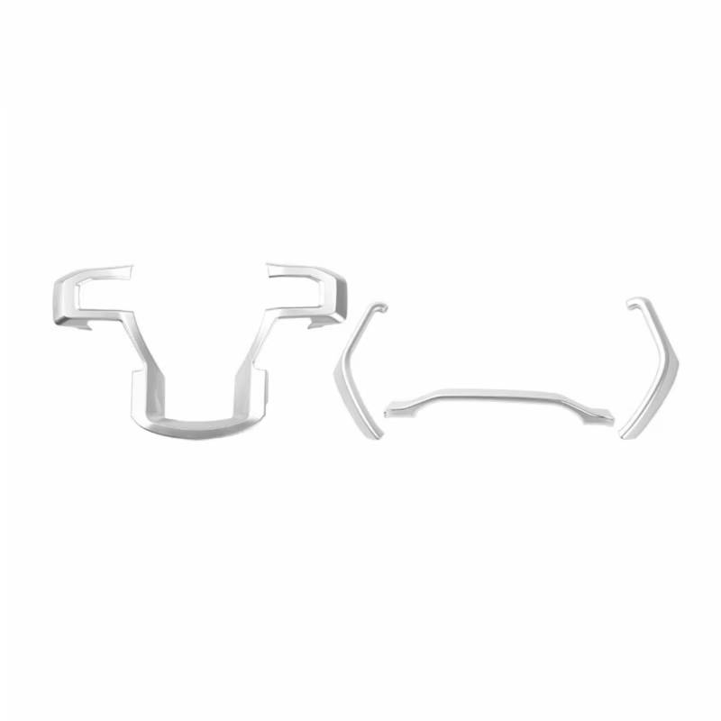 Innenzubehör Für Ford für F150 2015-2020 Auto Lenkrad Dashboard Dekoration Abdeckung Trim Innen Zubehör Zubehör Innenraum(Chrome) von Qsnfda