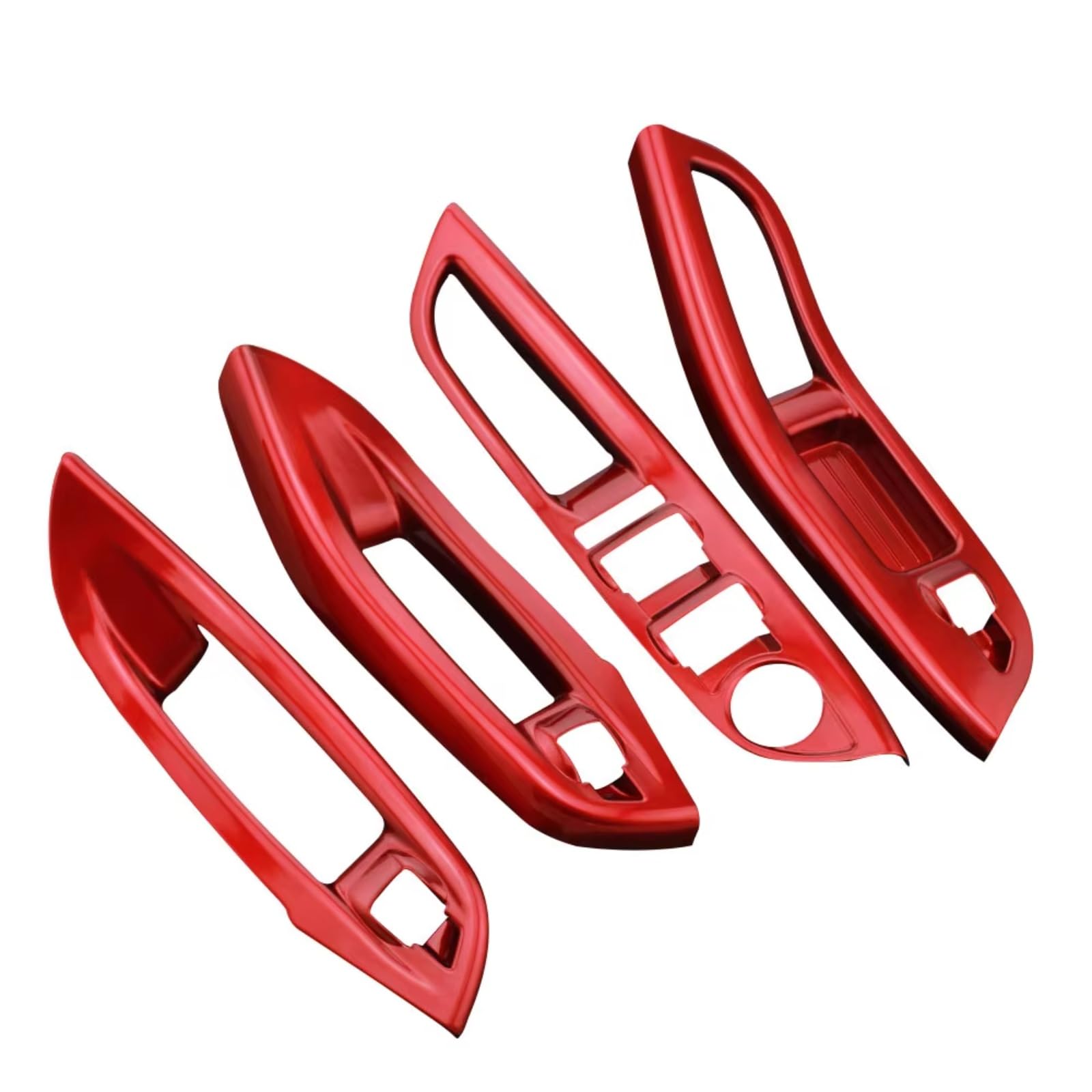 Innenzubehör Für Ford für Focus 3 MK3 2015-2018 4 Teile/satz Auto Innentür Armlehne Griff Dekoration Abdeckung Trim Aufkleber Zubehör Innenraum(Red) von Qsnfda