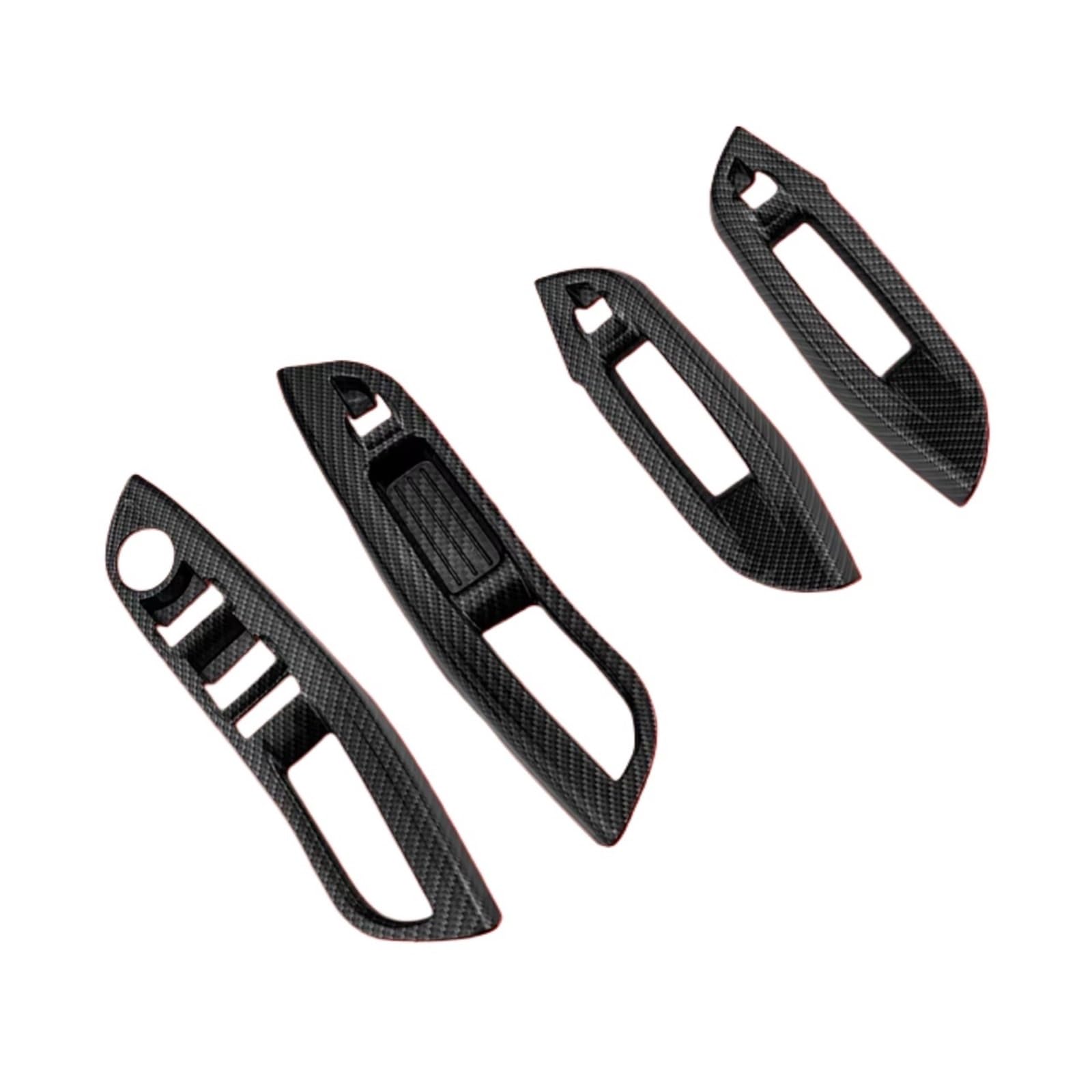 Innenzubehör Für Ford für Focus 3 MK3 2015-2018 4 Teile/satz Auto Innentür Armlehne Griff Dekoration Abdeckung Trim Aufkleber Zubehör Innenraum(Schwarz) von Qsnfda