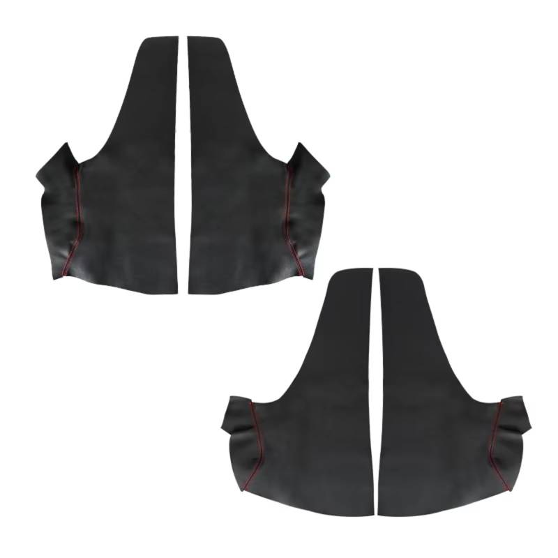 Innenzubehör Für Jazz Für Fit 2008-2012 Fließheck Auto Innentür Armlehne Panel Abdeckung Trim Weiche Leder Armlehne Abdeckung Zubehör Innenraum(4pcs Black-red) von Qsnfda