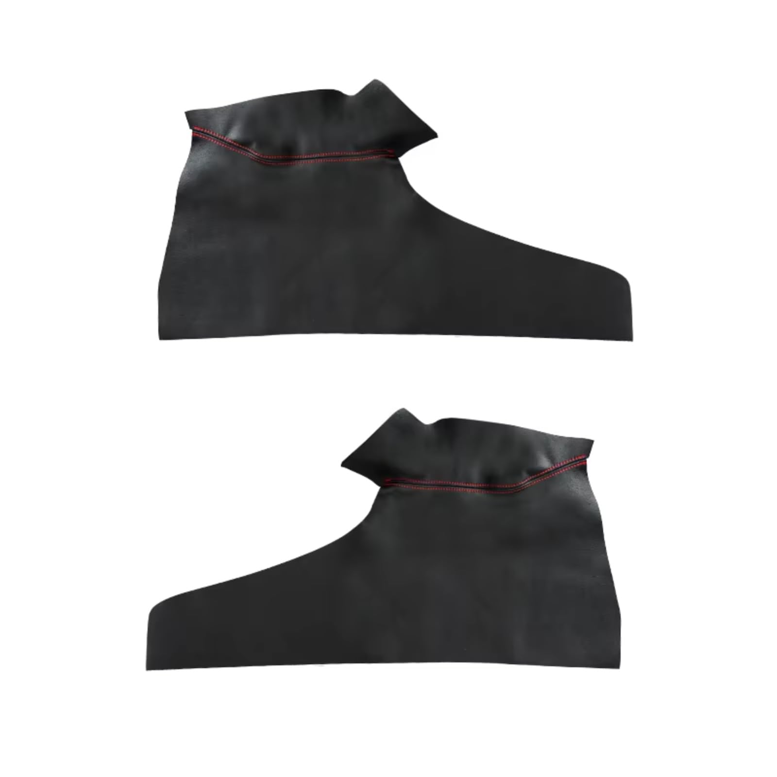 Innenzubehör Für Jazz Für Fit 2008-2012 Fließheck Auto Innentür Armlehne Panel Abdeckung Trim Weiche Leder Armlehne Abdeckung Zubehör Innenraum(Front 2pcs Black-red) von Qsnfda
