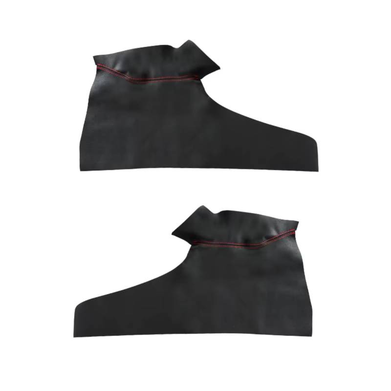 Innenzubehör Für Jazz Für Fit 2008-2012 Fließheck Auto Innentür Armlehne Panel Abdeckung Trim Weiche Leder Armlehne Abdeckung Zubehör Innenraum(Front 2pcs Black-red) von Qsnfda