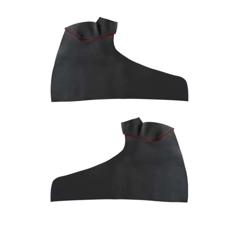 Innenzubehör Für Jazz Für Fit 2008-2012 Fließheck Auto Innentür Armlehne Panel Abdeckung Trim Weiche Leder Armlehne Abdeckung Zubehör Innenraum(Rear 2pcs Black-red) von Qsnfda