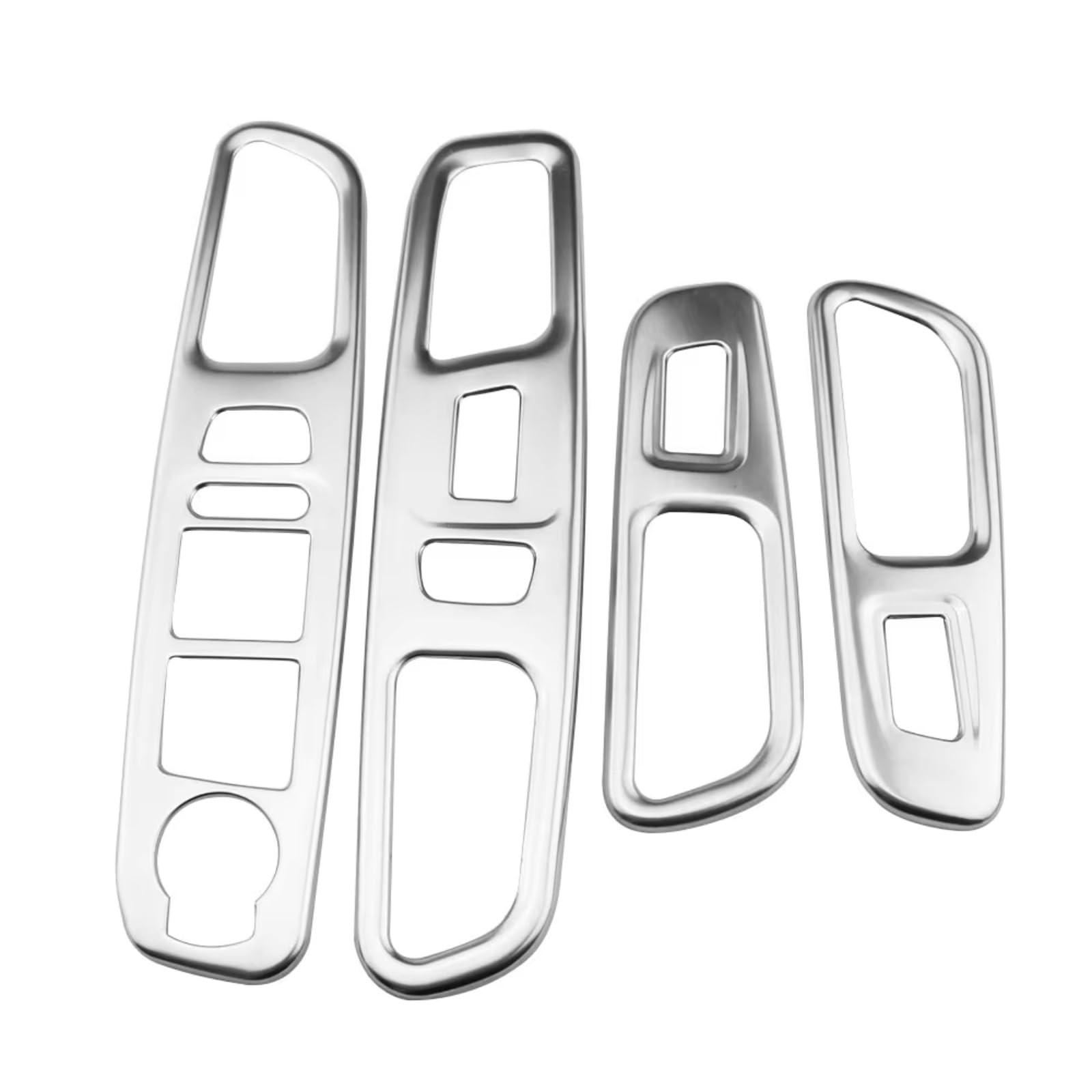 Innenzubehör Für Jeep Für Renegade 2014-2019 Auto Fenster Schalter Armlehne Abdeckung Rahmen Panel Innen Tür Armlehne Haltegriff Trim Zubehör Innenraum(ABS Chrome Silver) von Qsnfda