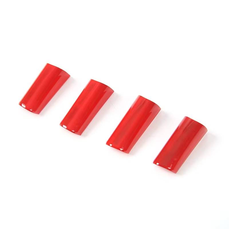 Innenzubehör Für Jeep für Wrangler JK 2007-2010 ABS Auto Innen Lenkrad Dekoration Abdeckung Trim Zubehör Innenraum(Red 4 pc) von Qsnfda