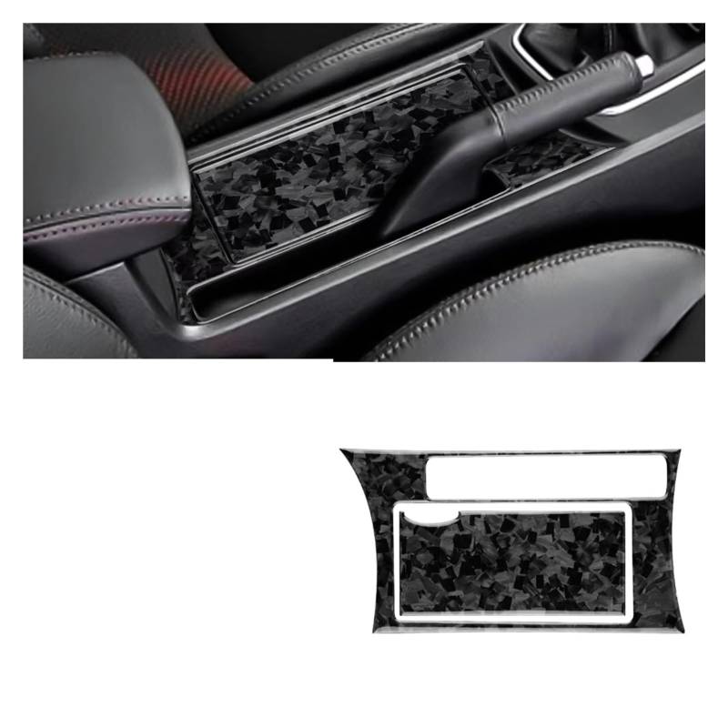 Innenzubehör Für Mazda 3 2010-2013 Trim Interior Car Styling Carbon Faser Auto Wasser Tasse Halter Abdeckung Panel Aufkleber Zubehör Innenraum(Forged Carbon) von Qsnfda