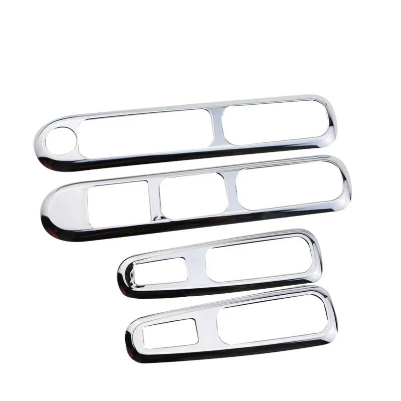 Innenzubehör Für Peugeot 3008 2013 2014 2015 ABS Chrom Auto Türgriff Halter Fensterheber Schalter Taste Panel Abdeckung Trim Zubehör Innenraum(Glossy Silver) von Qsnfda