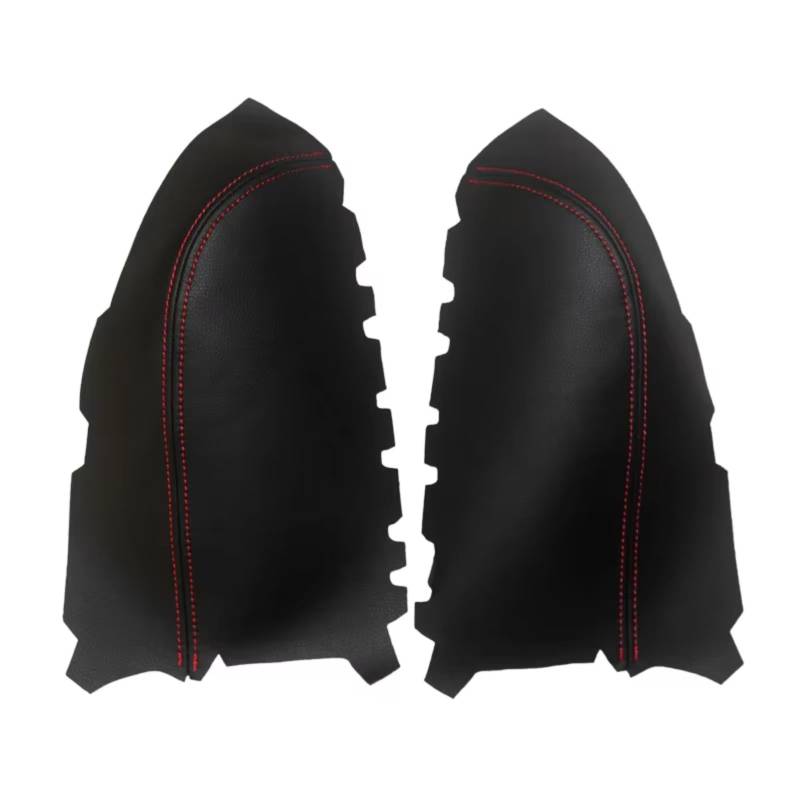 Innenzubehör Für Pilot 2009-2013 2 Stück Autotür Armlehne Panel Haut Abdeckung Aufkleber Trim weiches Leder Tür Panel Abdeckung Zubehör Innenraum(Front Black-red line) von Qsnfda