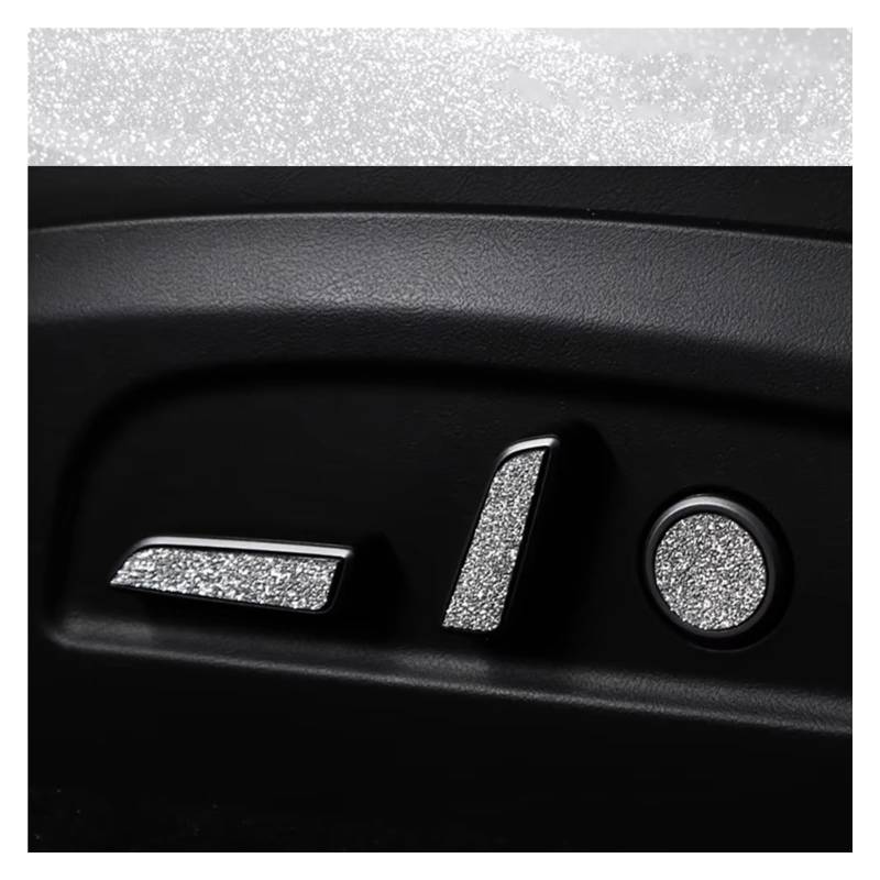 Innenzubehör Für Tesla Für Modell 3 Für Highland 2024 Trim Auto Innen Glanz Diamant TPU Lenkräder Aufkleber Zubehör Innenraum(Seat Adjustment) von Qsnfda