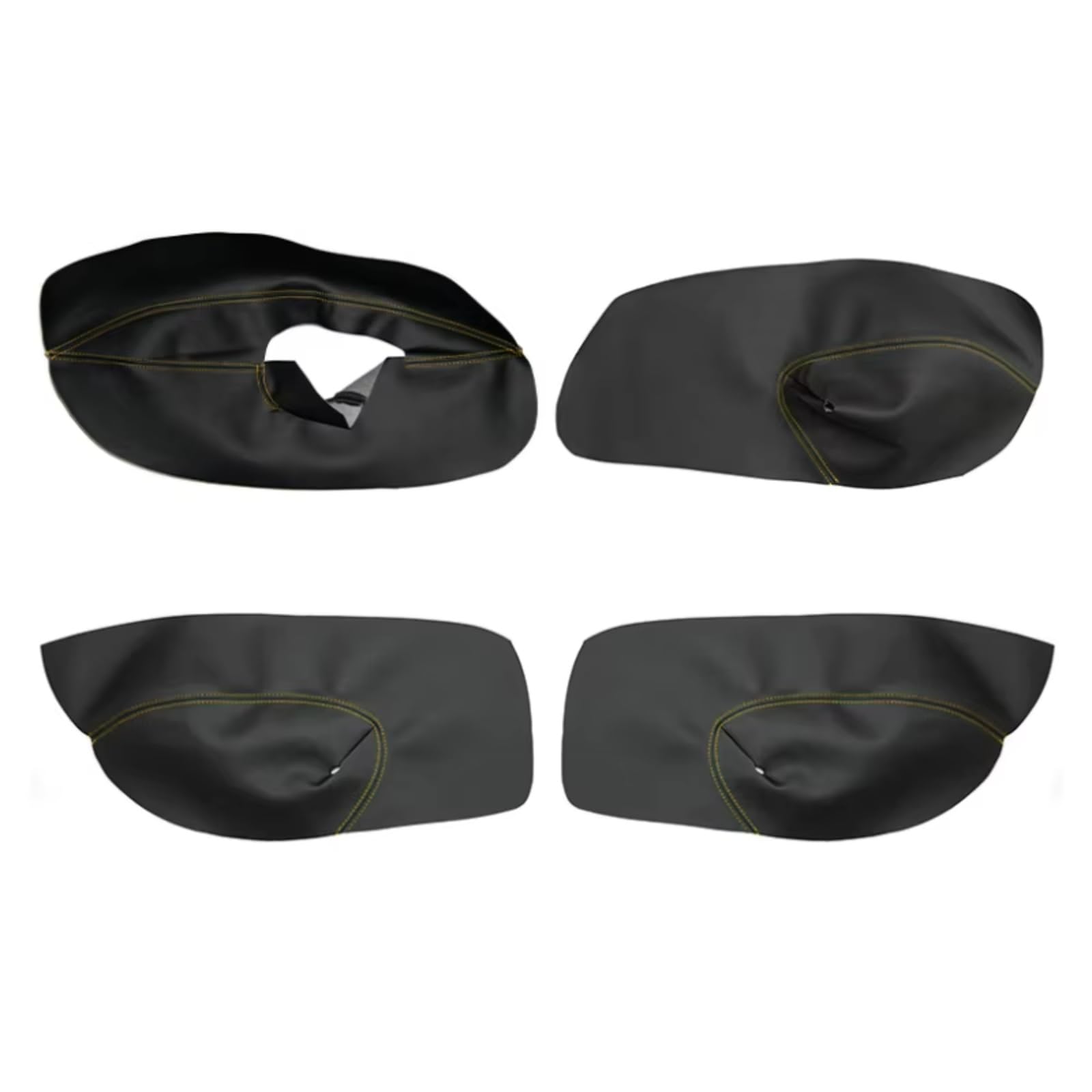 Innenzubehör Für VW Für Golf 4 MK4 Für Bora Für Jetta 1999-2005 Autotür Armlehne Panel Haut Abdeckung Trim tür Armlehne Abdeckung Zubehör Innenraum(LHDBlack-yellow line) von Qsnfda