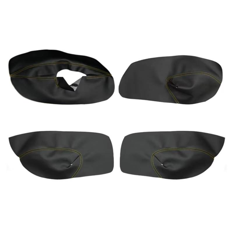 Innenzubehör Für VW Für Golf 4 MK4 Für Bora Für Jetta 1999-2005 Autotür Armlehne Panel Haut Abdeckung Trim tür Armlehne Abdeckung Zubehör Innenraum(LHDBlack-yellow line) von Qsnfda