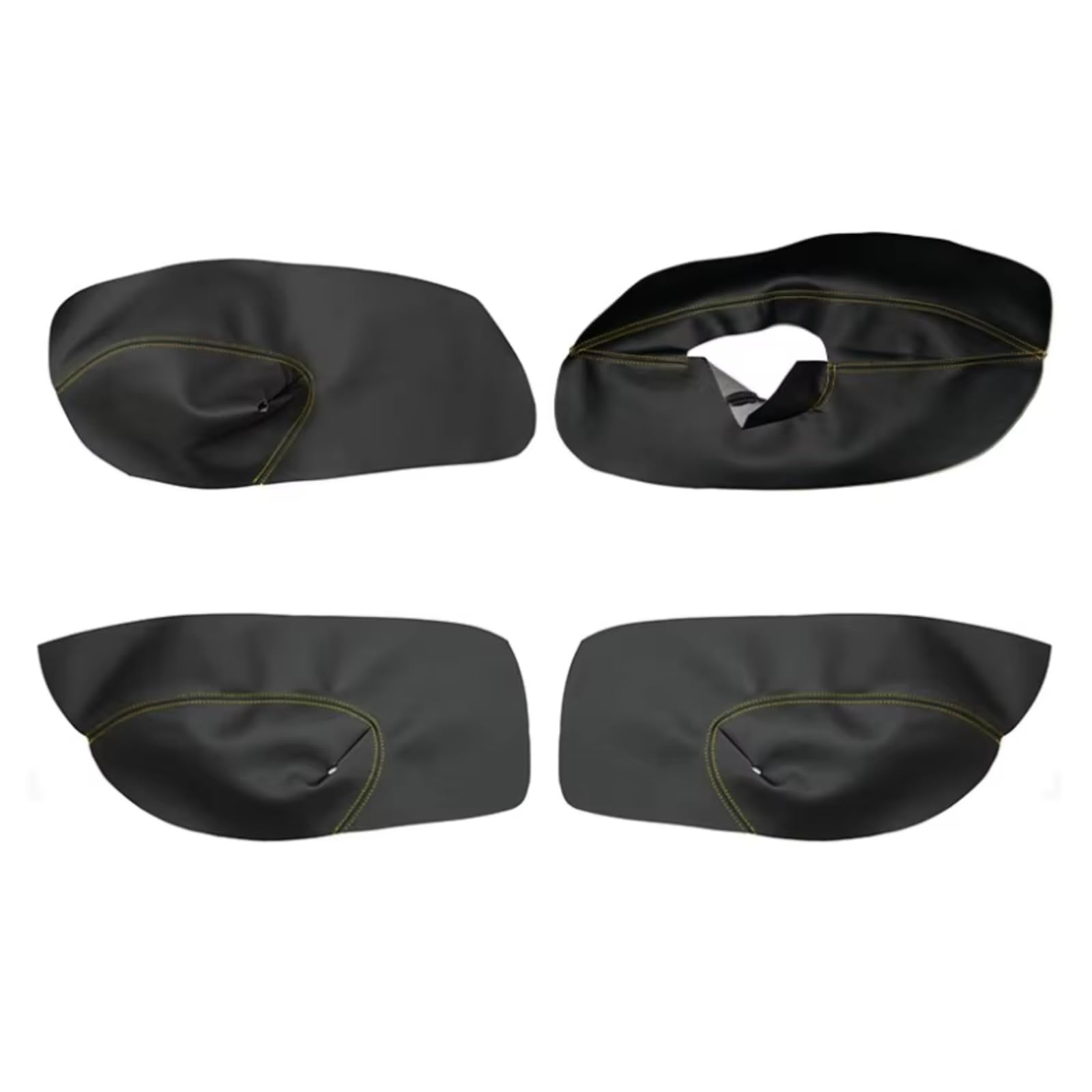 Innenzubehör Für VW Für Golf 4 MK4 Für Bora Für Jetta 1999-2005 Autotür Armlehne Panel Haut Abdeckung Trim tür Armlehne Abdeckung Zubehör Innenraum(RHDBlack-yellow line) von Qsnfda
